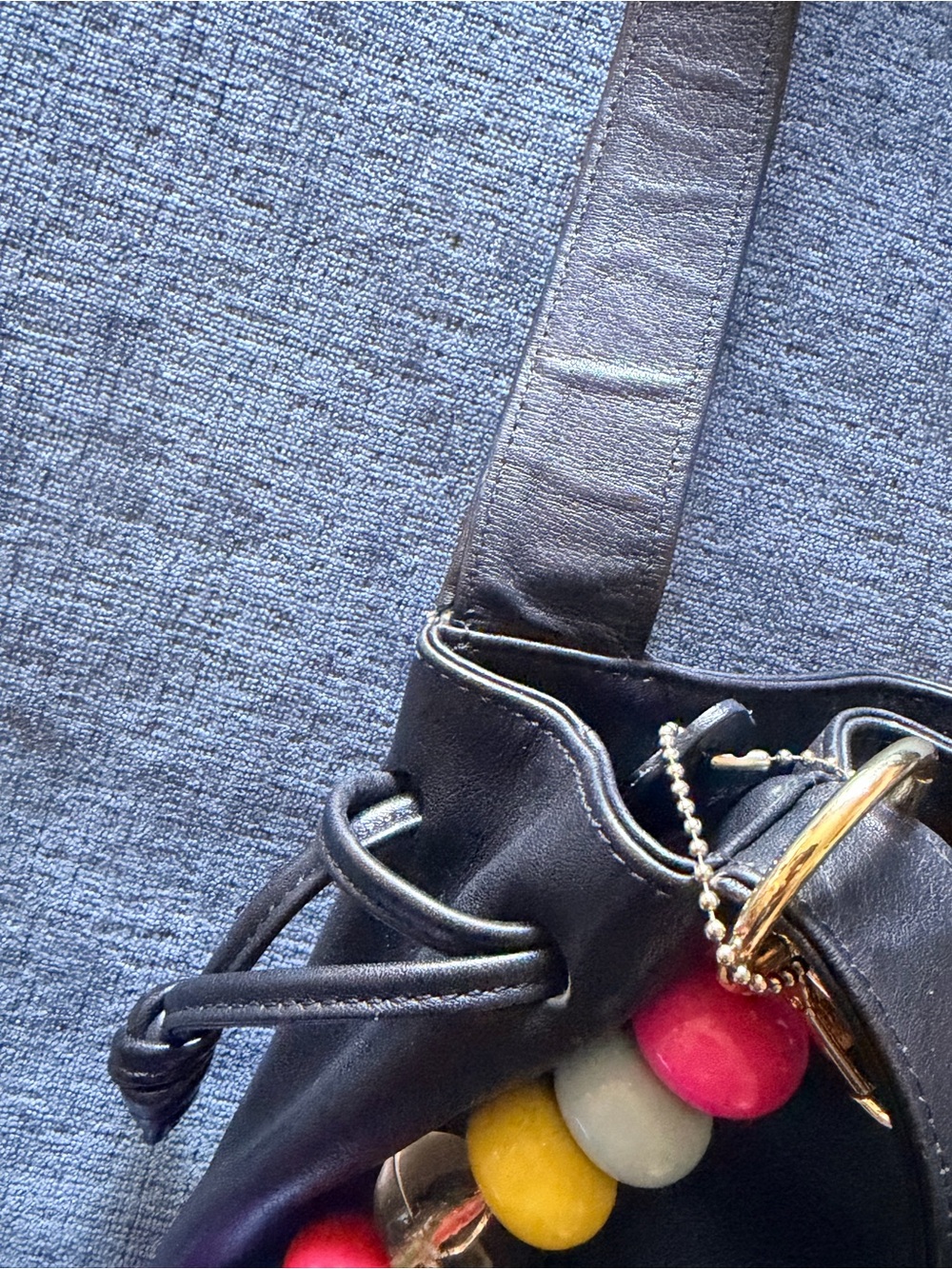 Vintage Coach 4180 Black Leather Drawstring
Bucket Bag - Picture 6 of 6